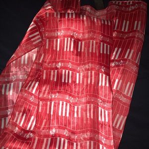 Piano/ Music note sheer scarf